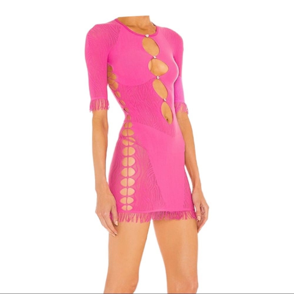 The Miranda Mini Dress in Fuchsia